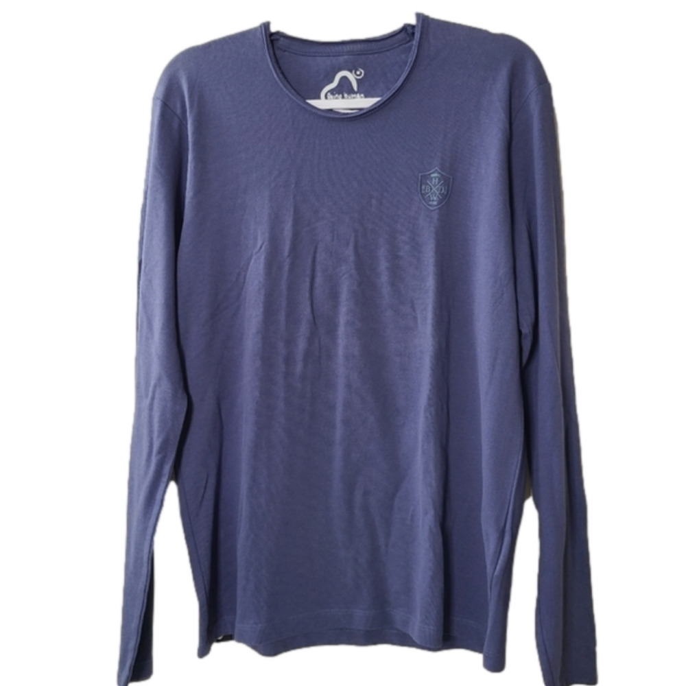 Being Human Blue Crewneck Long Sleeve Shirt Men’s Size M Casual Cotton Tee
